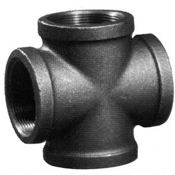 2in. Black Iron Cross, Banded